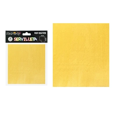 SERVILLETAS COLOR AMARILLO 40*40CM 10PCS - 1