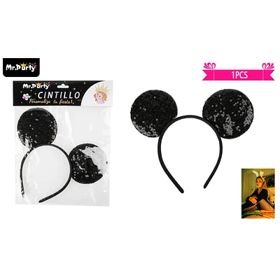 CINTILLO DE MICKEY CON LENTEJUELAS COLOR ALEATORIO - 1
