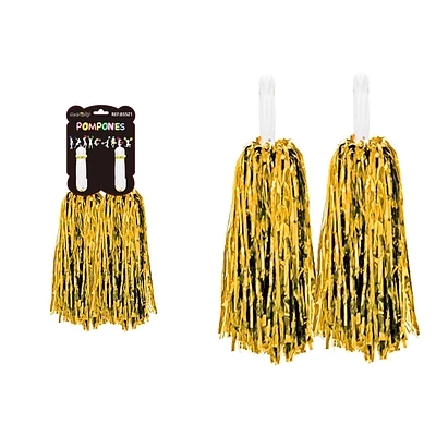 POMPONES PORRISTA DORADO 2PCS 33CM - 2