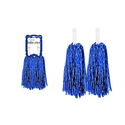 POMPONES PORRISTA AZUL 2PCS 33CM - 2