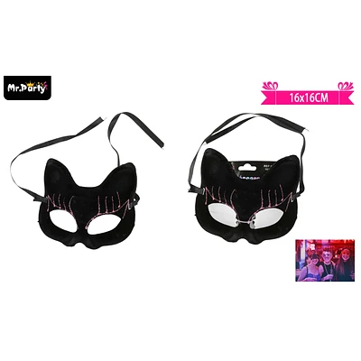 ANTIFAZ DE GATO NEGRO 16*16CM - 1