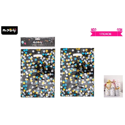 BOLSAS METALIZADAS ESTRELLA LUNARES MULTICOLOR 17*24CM 10PCS - 1