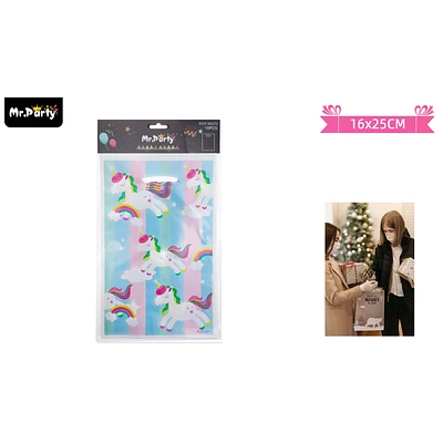 BOLSAS DE DULCES UNICORNIO 16*25CM 10PCS - 1