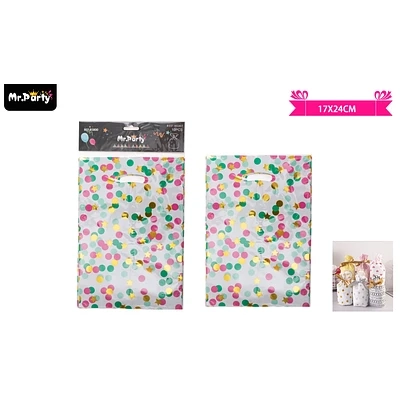 BOLSAS METALIZADAS ESTRELLA LUNARES MULTICOLOR 17*24CM 10PCS - 1