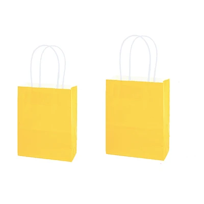 BOLSA DE PAPEL KRAFT GRANDE AMARILLO 26*33*12CM 12PCS - 1