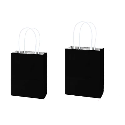 BOLSA DE PAPEL KRAFT GRANDE NEGRO 26*33*12CM 12PCS - 1