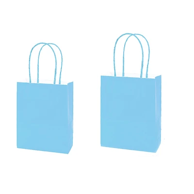 BOLSA DE PAPEL KRAFT EXTRA GRANDE CELESTE 31*42*12CM 12PCS - 1