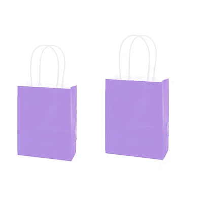 BOLSA DE PAPEL KRAFT MEDIANA MORADO 21*27*11CM 12PCS - 1