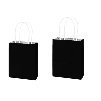 BOLSA DE PAPEL KRAFT MEDIANA NEGRO 21*27*11CM 12PCS - 1