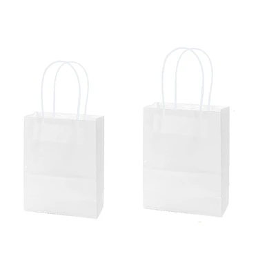 BOLSA DE PAPEL KRAFT PEQUEÑA BLANCO 15*21*8CM 12PCS - 1