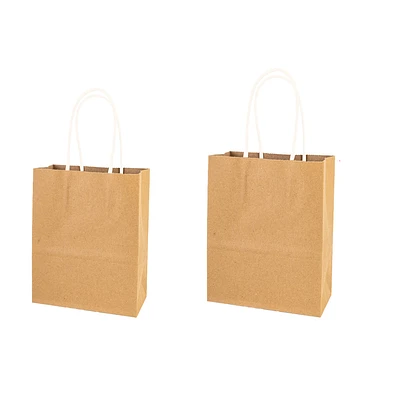 BOLSA DE PAPEL KRAFT PEQUEÑA COLOR NATURAL 15*21*8CM 12PCS - 1