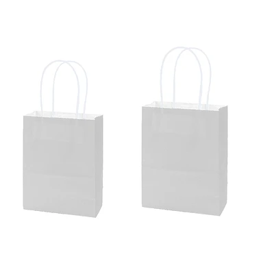 BOLSA DE PAPEL KRAFT PEQUEÑA PLATEADO 15*21*8CM 12PCS - 1