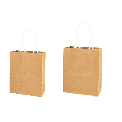BOLSA DE PAPEL KRAFT MEDIANA COLOR NATURAL 21*27*11CM 12PCS - 1