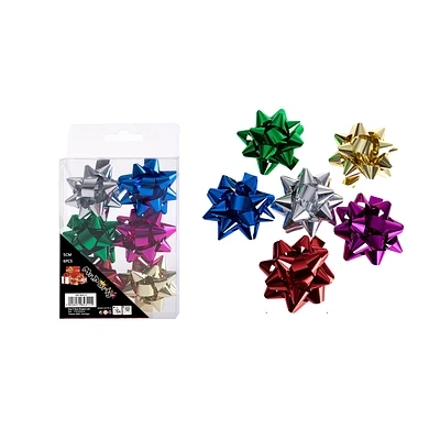 LAZOS ESTRELLA PARA REGALO COLORES SURTIDOS 5CM 6PCS - 2
