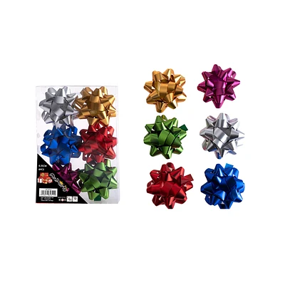 LAZOS ESTRELLA PARA REGALO COLORES SURTIDOS 6.3CM 6PCS - 2