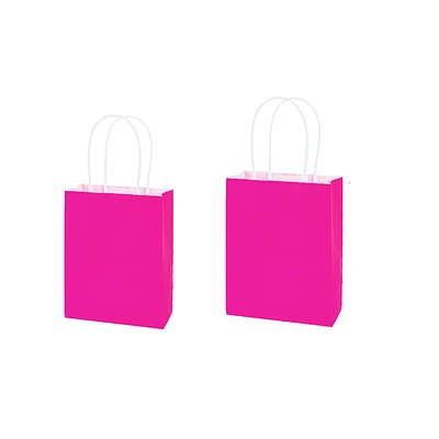 BOLSA DE PAPEL KRAFT MINI FUCSIA 12*15*6CM 12PCS - 1