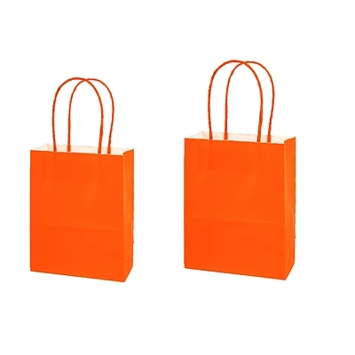 BOLSA DE PAPEL KRAFT MINI NARANJA 12*15*6CM 12PCS - 1
