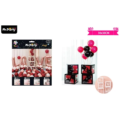 CAJA DE REGALO NEGRO DESARMADO 30*30CM 4PCS - 1