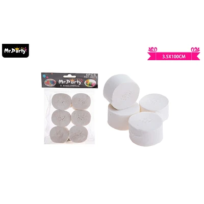 FESTON DE FIESTA DECORATIVO BLANCO 3.5CM*10M 6PCS - 1