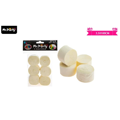 FESTON DE FIESTA DECORATIVO BEIGE 3.5CM*10M 6PCS - 1