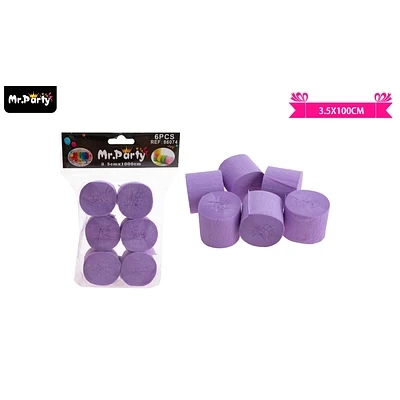 FESTON DE FIESTA DECORATIVO LILA 3.5CM*10M 6PCS - 1
