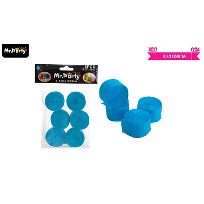 FESTON DE FIESTA DECORATIVO CELESTE 3.5CM*10M 6PCS - 1