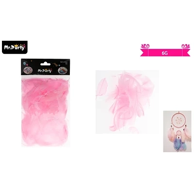 PLUMAS DECORATIVAS ROSA 6G - 1
