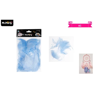 PLUMAS DECORATIVAS CELESTE 6G - 1