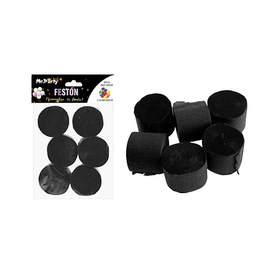 FESTON FINO DE FIESTA DECORATIVO NEGRO 2.5CM*10M 6PCS - 1