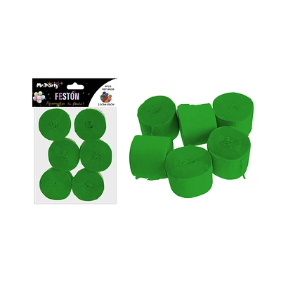 FESTON FINO DE FIESTA DECORATIVO VERDE 2.5CM*10M 6PCS - 1