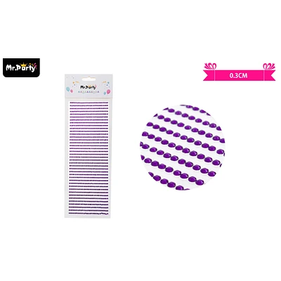 STICKER PEGATINAS DE DIAMANTES MORADO PARA ROSTRO 0.3CM - 1