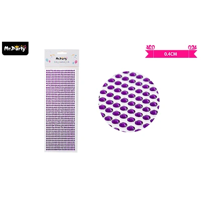 STICKER PEGATINAS DE DIAMANTES MORADO PARA ROSTRO 0.4CM - 1