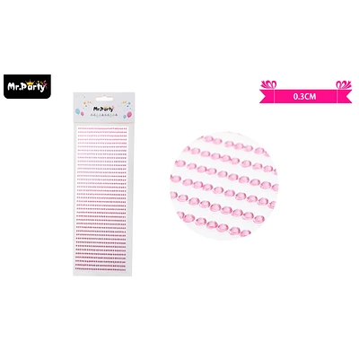 STICKER PEGATINAS DE DIAMANTES ROSADO PARA ROSTRO 0.3CM - 1