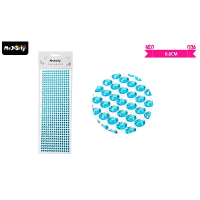 STICKER PEGATINAS DE DIAMANTES CELESTE PARA ROSTRO 0.6CM - 1