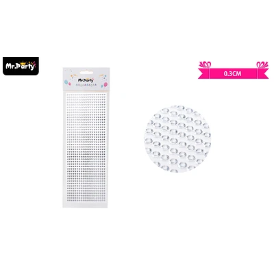 STICKER PEGATINAS DE DIAMANTES BLANCO PARA ROSTRO 0.3CM - 1