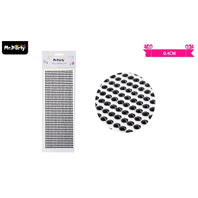 STICKER PEGATINAS DE DIAMANTES NEGRO PARA ROSTRO 0.4CM - 1