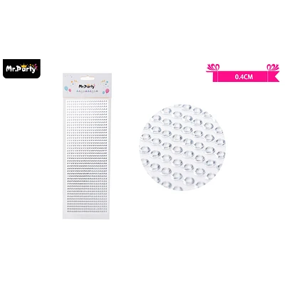 STICKER PEGATINAS DE DIAMANTES BLANCO PARA ROSTRO 0.4CM - 1