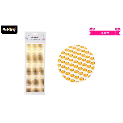 STICKER PEGATINAS DE DIAMANTES DORADO PARA ROSTRO 0.4CM - 1