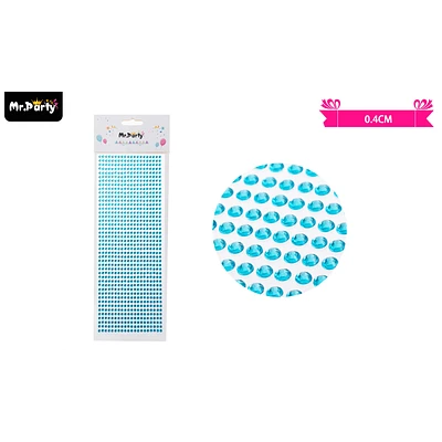STICKER PEGATINAS DE DIAMANTES CELESTE PARA ROSTRO 0.4CM - 1