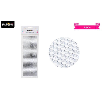 STICKER PEGATINAS DE DIAMANTES BLANCO PARA ROSTRO 0.6CM - 1