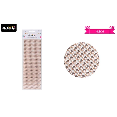 STICKER PEGATINAS DE DIAMANTES CHAMPAGNE PARA ROSTRO 0.6CM - 1