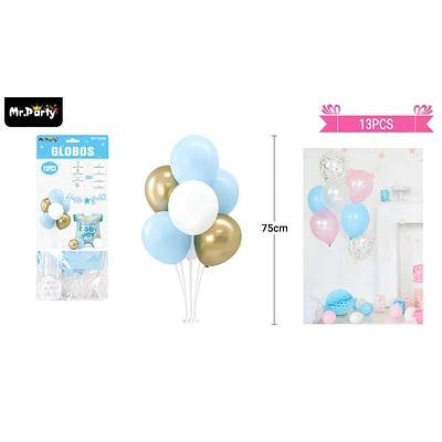 SET DE GLOBOS CON BASE BABY SHOWER 13PCS - 1