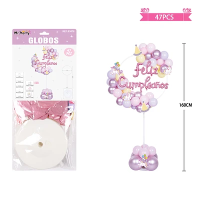 ARCO DE GLOBOS CON BASE UNICORNIO 160CM 47PCS - 1