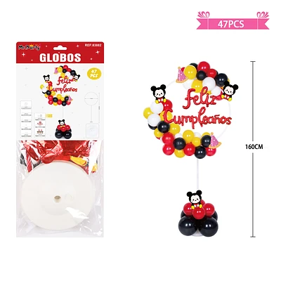 ARCO DE GLOBOS CON BASE MICKEY MOUSE 160CM 47PCS - 1