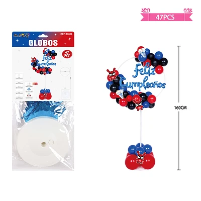 ARCO DE GLOBOS CON BASE SPIDERMAN 160CM 47PCS - 1