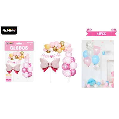 SET DE GLOBOS LATEX CON LAZO 44PCS - 1