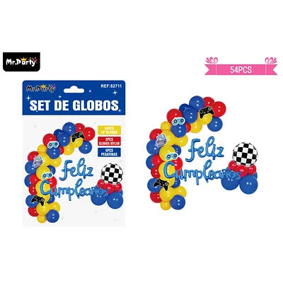 ARCO DE GLOBOS LATEX FELIZ CUMPLEAÑOS 54PCS - 1