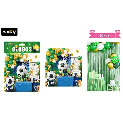 SET DE GLOBOS LATEX FUTBOL Y CERVEZA 55PCS - 1