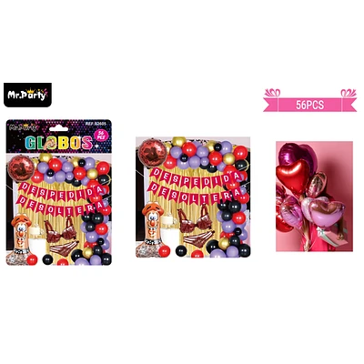 SET DE GLOBOS LATEX DESPEDIDA DE SOLTERA 56PCS - 1