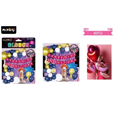 SET DE GLOBOS LATEX DESPEDIDA DE SOLTERA 46PCS - 1